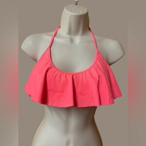 VS Pink Ruffle Bikini Top 👙 Large Excellent Condition